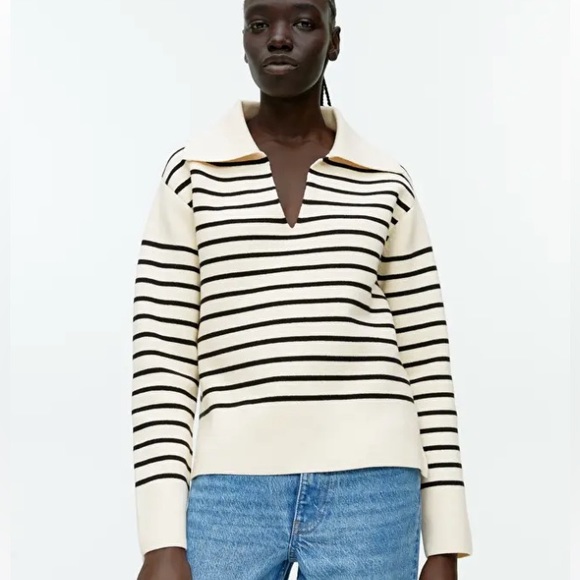 Arket Sweaters - Arket striped cotton jumper sweater